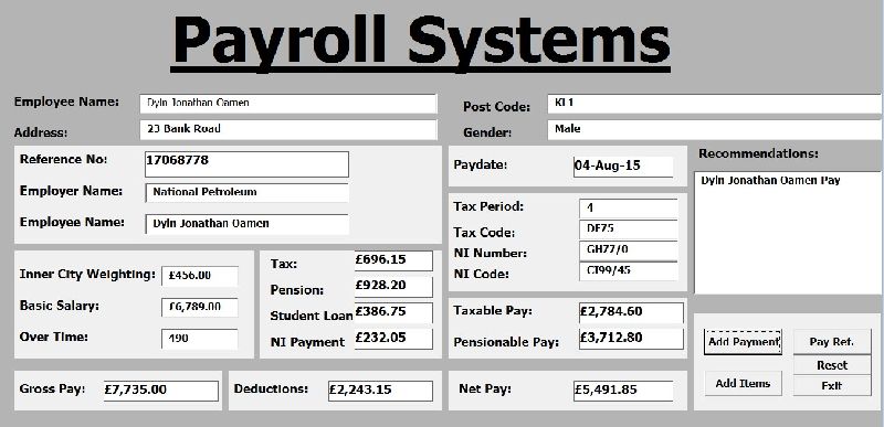 Payroll System 